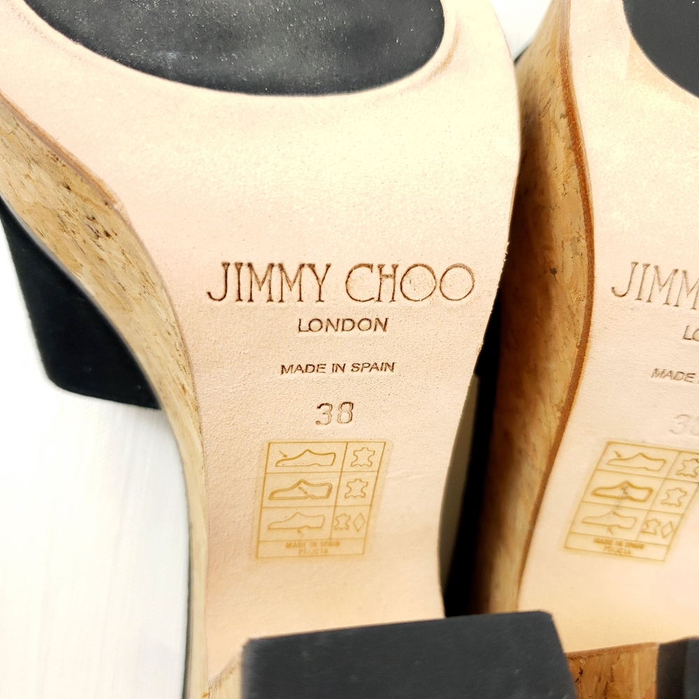 Jimmy Choo Deedee suede platform mules - Picture 9 of 16